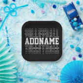 CUSTOM NAME Vanishing Volleyball Team Player Papieren Bordje (Feest)