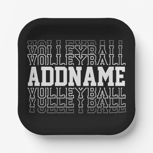 CUSTOM NAME Vanishing Volleyball Team Player Papieren Bordje (Voorkant)