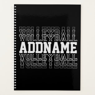 CUSTOM NAME Vanishing Volleyball Team Player Planner