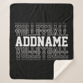 CUSTOM NAME Vanishing Volleyball Team Player Sherpa Deken (Voorkant)