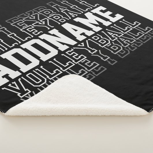 CUSTOM NAME Vanishing Volleyball Team Player Sherpa Deken (3/4)