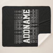 CUSTOM NAME Vanishing Volleyball Team Player Sherpa Deken (Voorkant (horizontaal))