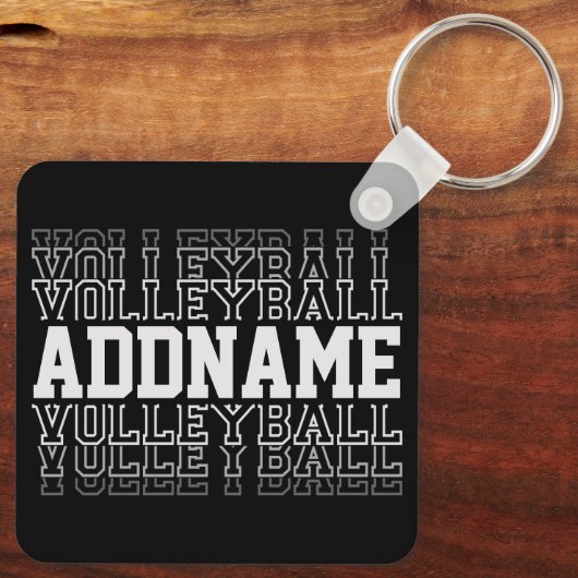 CUSTOM NAME Vanishing Volleyball Team Player Sleutelhanger (Achterkant)