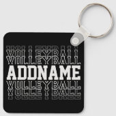 CUSTOM NAME Vanishing Volleyball Team Player Sleutelhanger (Achterkant)
