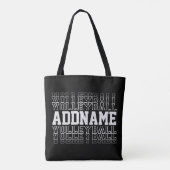 CUSTOM NAME Vanishing Volleyball Team Player Tote Bag (Achterkant)