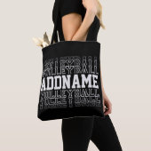 CUSTOM NAME Vanishing Volleyball Team Player Tote Bag (Dichtbij)