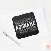 CUSTOM NAME Vanishing Volleyball Team Player Vierkante Sticker (Envelop)