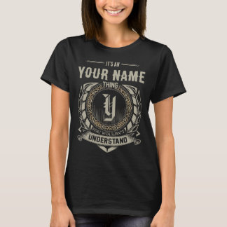 Custom Name Vintage Crest Tee, Last Name T-shirt