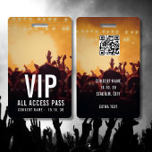 Custom Name VIP All Access Pass Concert Badge