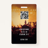 Custom Name VIP All Access Pass Concert Badge (Achterkant)