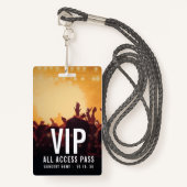 Custom Name VIP All Access Pass Concert Badge (Voorkant met draagriem)