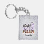 Custom Name Volleyball Mom | Mother's Day Sleutelhanger (Voorkant Links)