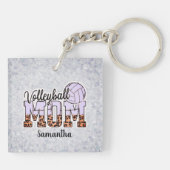 Custom Name Volleyball Mom | Mother's Day Sleutelhanger (Achterkant)