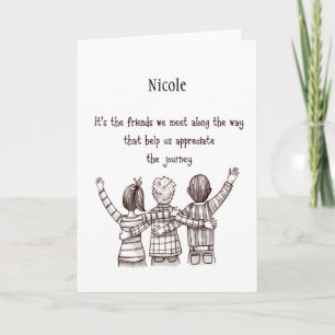 Custom Name Vriendschap Quote voor uw vriend Kaart