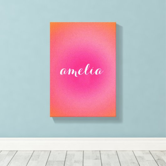 Custom Name Wall Art – Bold Serif Monogram  Canvas Afdruk (Insitu (Houten vloer))