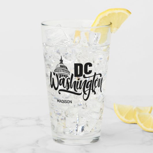 Custom Name Washington DC Glas (Achterkant ijs)