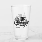 Custom Name Washington DC Glas (Voorkant)