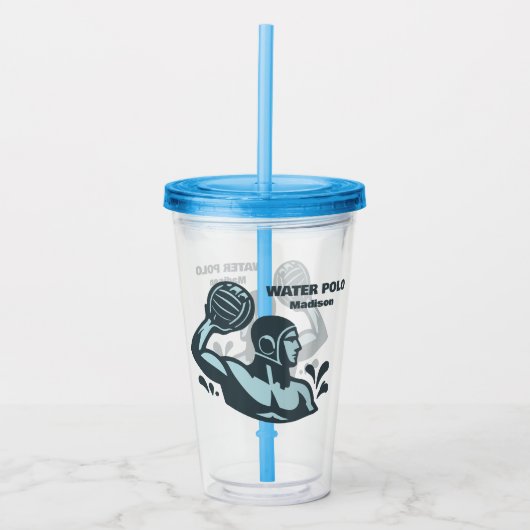 Custom Name Water Polo Acryl Drinkbeker (Voorkant)