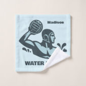 Custom Name Water Polo Bad Handdoek (Wasdoekje)