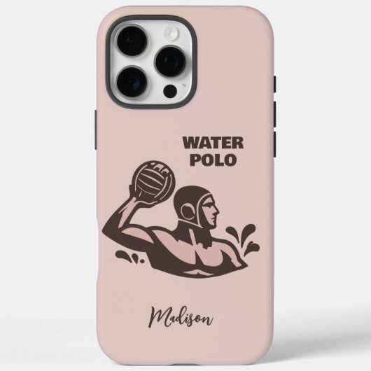 Custom Name Water Polo Case-Mate iPhone Case (Achterkant)