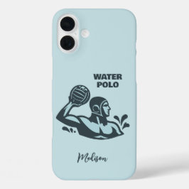 Custom Name Water Polo iPhone 16 Plus Hoesje