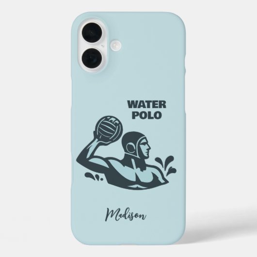 Custom Name Water Polo Case-Mate iPhone Case (Achterkant)