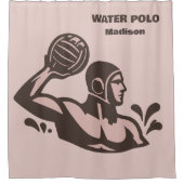 Custom Name Water Polo Douchegordijn (Voorkant)