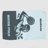 Custom Name Water Polo Golfhanddoek (Horizontaal)
