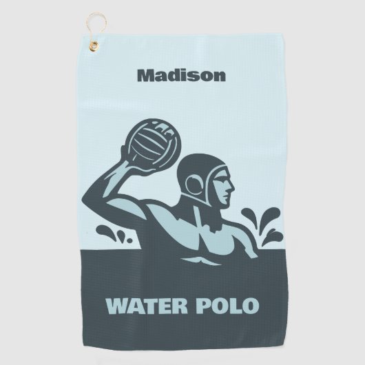 Custom Name Water Polo Golfhanddoek (Voorkant)