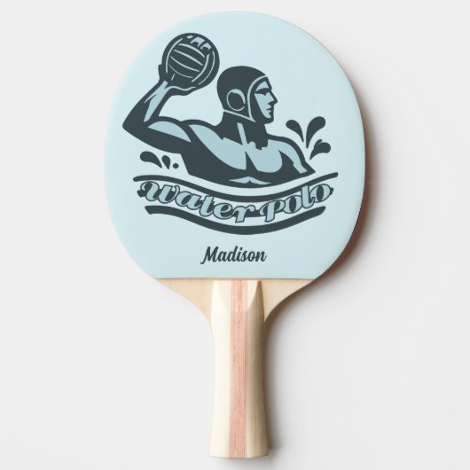 Custom Name Water Polo Tafeltennisbatje (Voorkant)