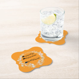 Custom Name Watercolor Bunny Easter Party Kartonnen Onderzetters