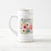Custom Name Watercolor Floral Anemone Bierpul (Links)