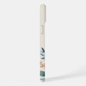 Custom Name Watercolor Floral Anemone iPhone Hoesje (Rechterkant)