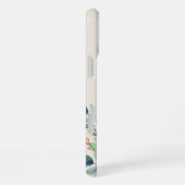 Custom Name Watercolor Floral Anemone iPhone Hoesje (Rechterkant)