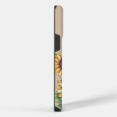 Custom Name Watercolor Sunflower Rustic iPhone Hoesje (Rechterkant)