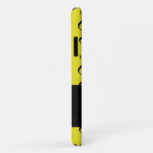 Custom name wavy lines on yellow Case-Mate iPhone case (Achterkant/rechts)