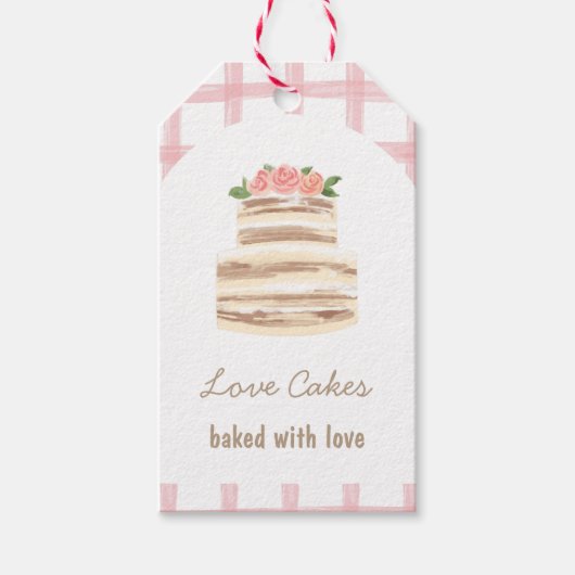 Custom Name Wedding Cake Business Cadeaulabel (Voorkant)