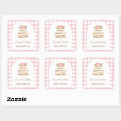 Custom Name Wedding Cake Business Sticker (Vel)