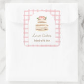 Custom Name Wedding Cake Business Sticker (Tas)