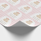 Custom Name Wedding Cake Business Sticker Cadeaupapier (Hoek)