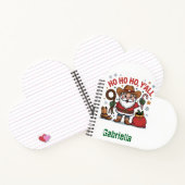 Custom name western themed Santa Christmas Notitieboek (Binnen)