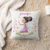 Custom Name Whimsical Nursery Fairy Pillow Kussen (Deken)