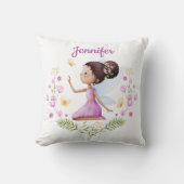 Custom Name Whimsical Nursery Fairy Pillow Kussen (Voorkant)