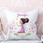 Custom Name Whimsical Nursery Fairy Pillow Kussen