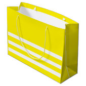 custom name white and yellow birthday groot cadeauzakje (Achterkant Gekanteld)