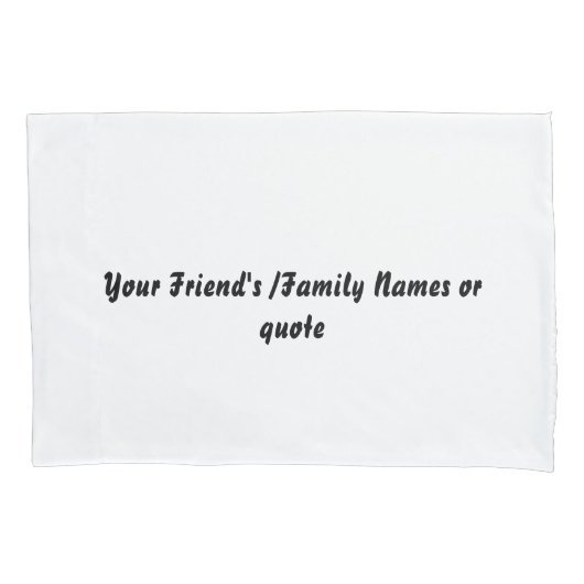 Custom Name White Pillowcases – Personalized Pillo Kussensloop (Voorkant-Links)