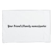 Custom Name White Pillowcases – Personalized Pillo Kussensloop (Voorkant-Rechts)