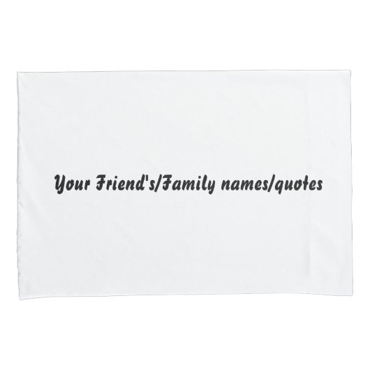 Custom Name White Pillowcases – Personalized Pillo Kussensloop (Voorkant-Rechts)