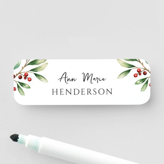 Custom Name Winter Christmas Naamplaatje (In situ)