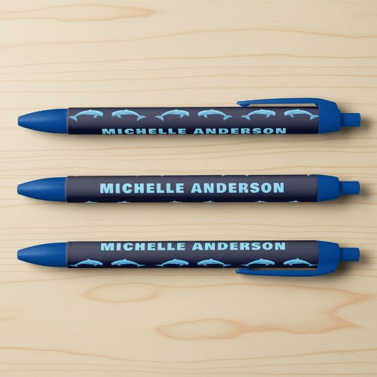 Custom Name with Dolphins Pen